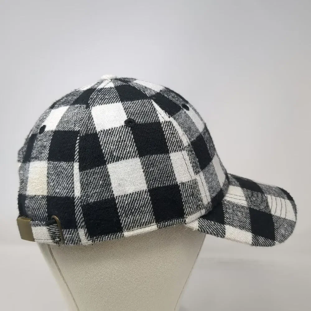 KBETHOS Baseball Cap Black White One Size Buffalo Plaid Checkered Slideback Hat